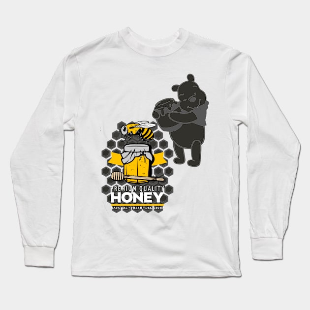 Sweeten Up Your Life with Pooh Bear and Premium Quality Honey Long Sleeve T-Shirt by PyGeek